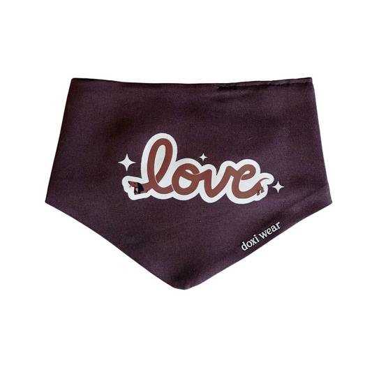 Bandana Pet Love Marrom