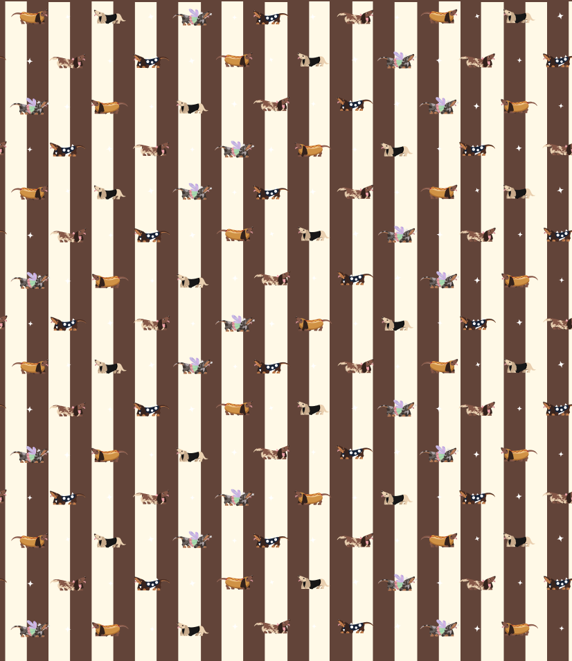 Sleeveless Pet Listras Salsichinhas - Marrom e Bege