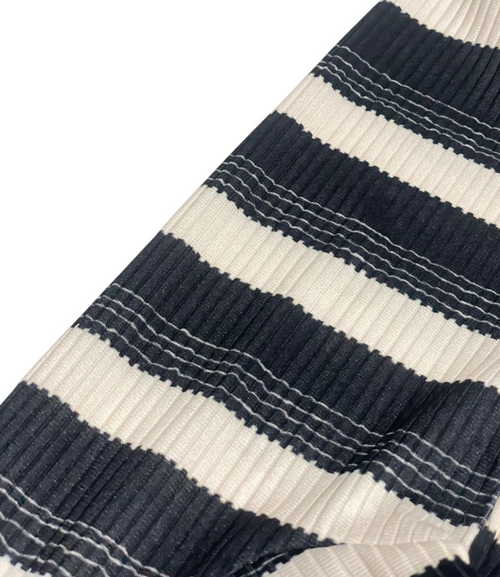 Camiseta Pet Canelada Listrada - Preto com Creme