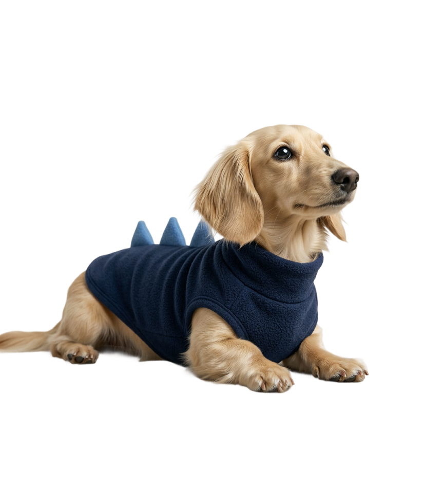Roupa Pet Fleece Dino - Azul