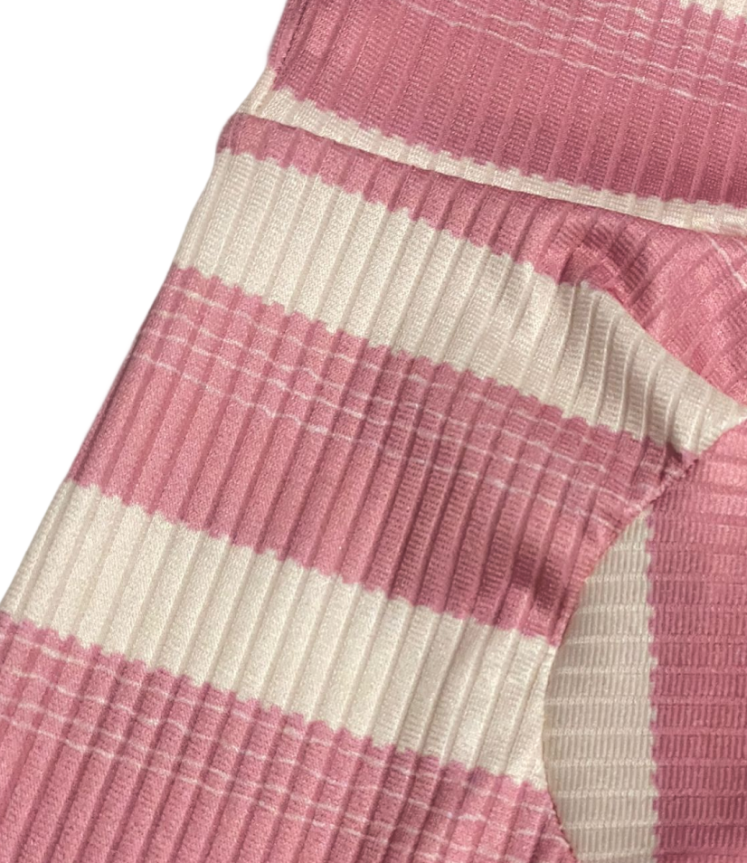 Camiseta Pet Canelada Listrada - Rosa com Creme