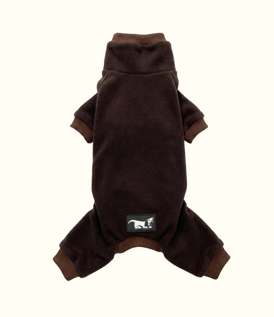 Macacão Fleece Café
