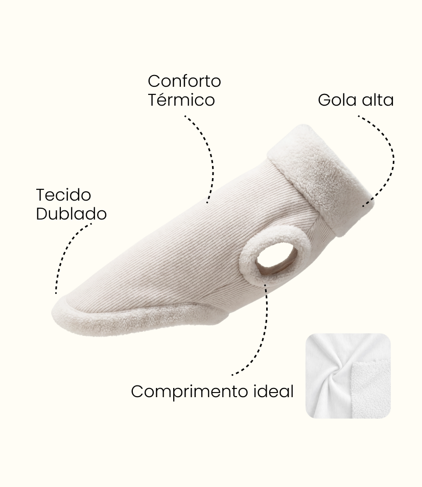 Roupa Pet Dachshund Canelada - Branco