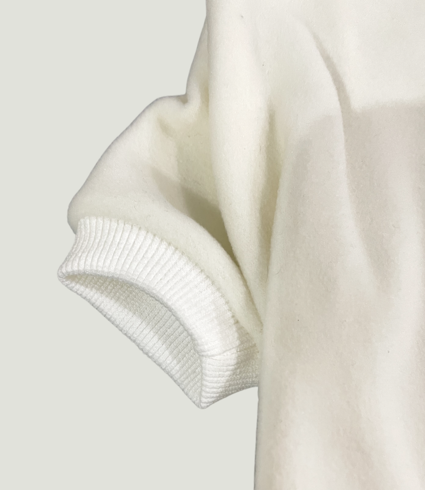 Macacão Pet Fleece Especial Dachshund - Off White