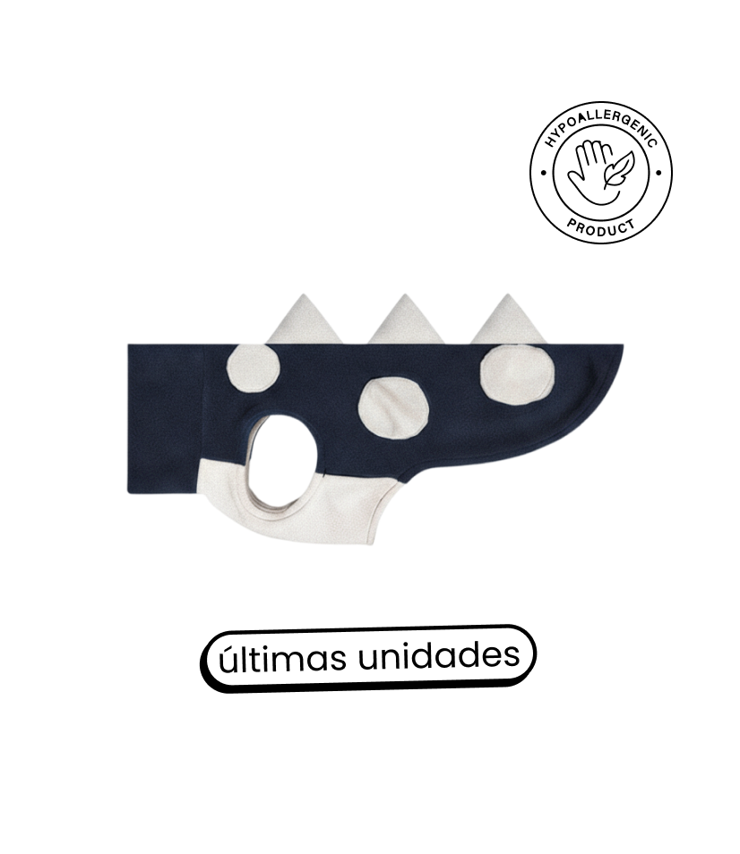 Roupa Pet Dino Fleece Azul