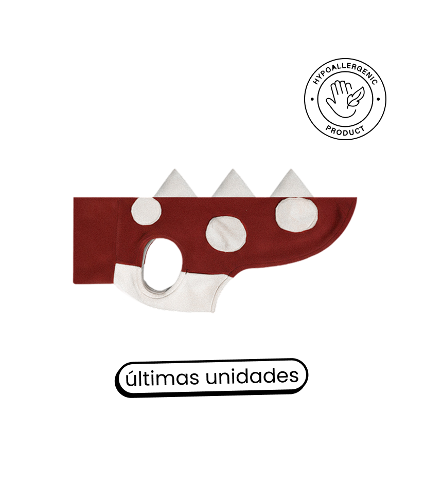 Roupa Pet Dino Fleece Terracota