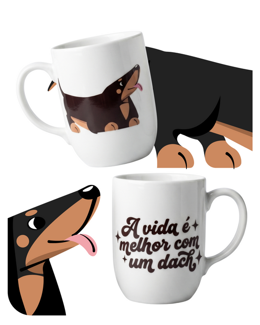 Caneca Preto e Canela
