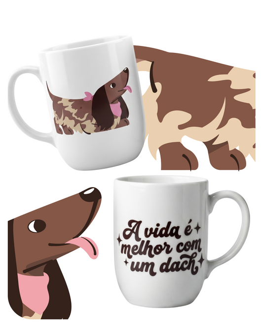 Caneca Pelo Longo Arlequim